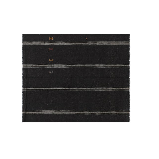 Turkish Striped Goat Hair Kilim 8'3'' X 10'3'' 100" x 114" / 254 x 315 Cm Hand woven with high quality pure wool Excellent...