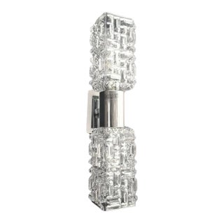 1970s Faceted Crystal Sconce by Targetti For Sale