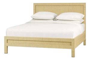 Natural Rattan Queen Size Bed Frame
