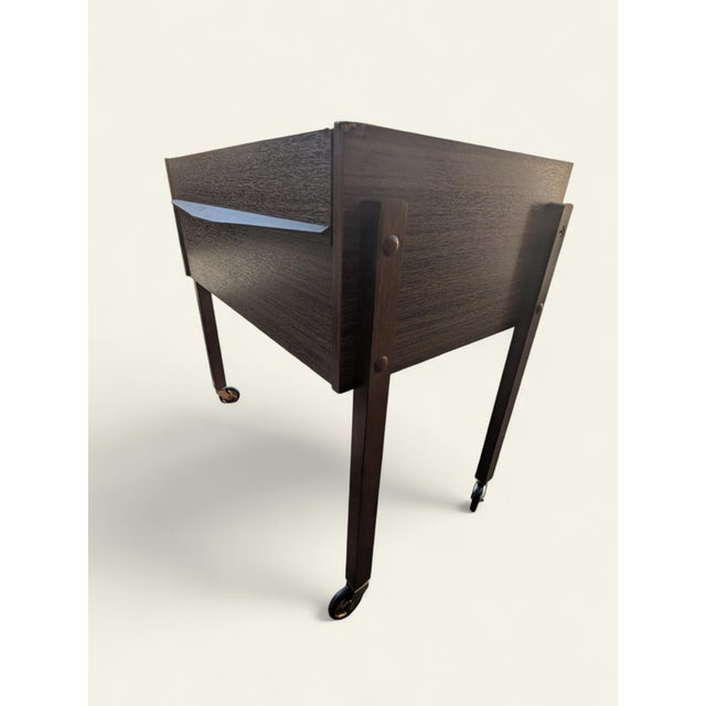 Vintage Rolling Sewing Cabinet, 1970s For Sale - Image 4 of 11