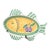 Vintage Frutta by Caleca Hand Painted Fish Plate Dish Signed • Made in Italy For Sale