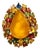 Bochic “Capri” Vintage Ruby & Natural Diamonds Ring Set In 18K Gold & Silver For Sale