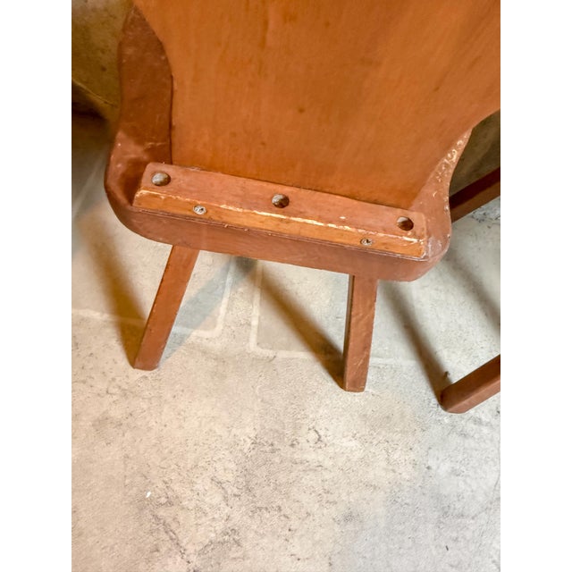 Set of 4 Vintage Alpine Bavarian Heart-Cutout Plank Chairs (Brettstuhl) For Sale - Image 13 of 13