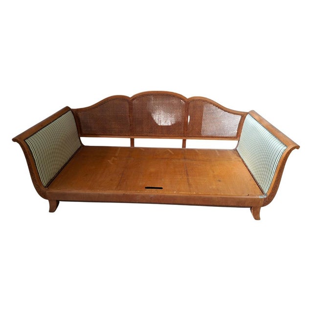 Brown Vintage Three-Seater Sofa, 1940s For Sale - Image 8 of 17