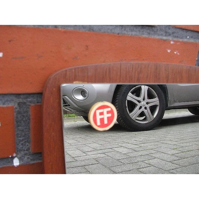 Wood Teak Mirror from FF Denmark, 1960s For Sale - Image 7 of 15