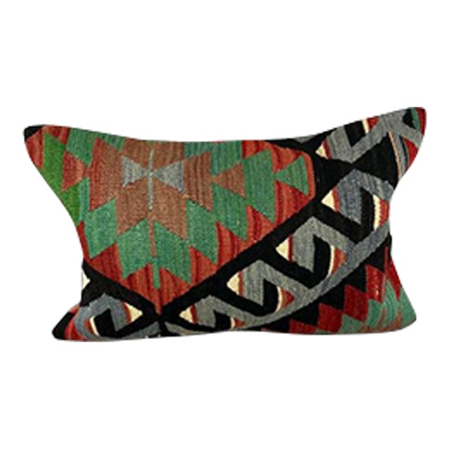 16 x 24 Kilim Pillow Turkish Cushion Aegean Escape Pillow Cushion Cover For Sale