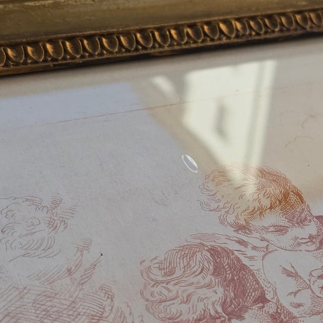 Francois Boucher, Fire, Allegory, 1800s, Glass & Wood & Paper, Framed For Sale - Image 15 of 18