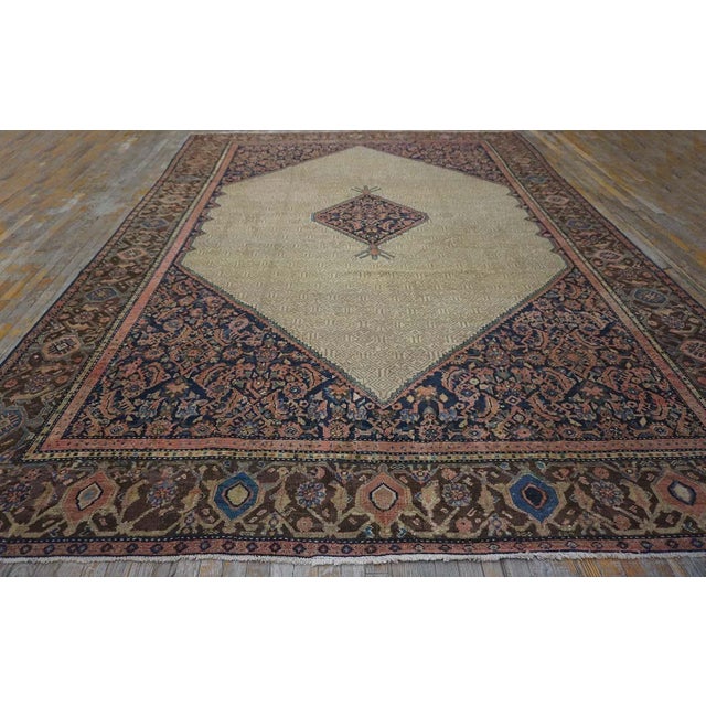 Early 20th Century Persian Malayer Carpet ( 9'3" x 12'6" - 282 x 382 ) Antique Malayer Persian Allover Medallion Knotted...