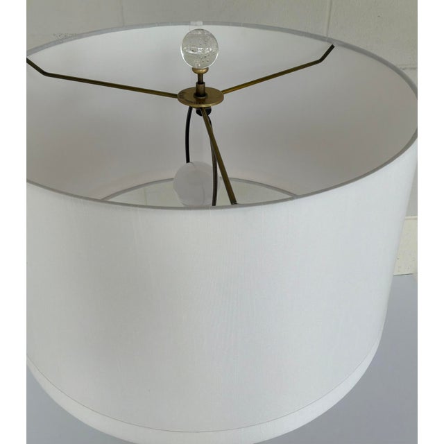 2020s Revelation Modern Satin Brass and Crystal Bubble Glowing Table Lamp For Sale - Image 5 of 6
