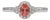 Aaa Padparadscha Sapphire Ring With Natural Diamonds Halo: Solid 14k Gold, 5x3mm, Size 6.75 For Sale