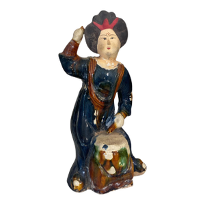 Vintage Chinese Ancient Tang Dynasty Style Court Female Musician Figure 10" H