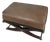 Baker Leather and Wood Spanish Savonarola Bench For Sale