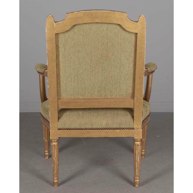 Louis XVI Style French Gilded Fauteuil or Armchair For Sale In Orlando - Image 6 of 7
