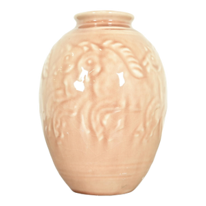 Rookwood Pottery Arts & Crafts Glazed Ceramic Art Pottery Vase With Relief Decoration of Horses, 1945
