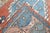 1970s Vintage Turkish Handmade Wool Cotton Orange Blue Area Rug For Sale - Image 11 of 11