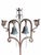 Gothic 18th Century Style Wrought Iron Standing Candelabra With Bronze Bells For Sale - Image 3 of 6