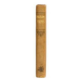 Antique Longfellow’s Poems Decorative Art Nouveau Cloth Book – H. M. Caldwell Co. c.1900 For Sale