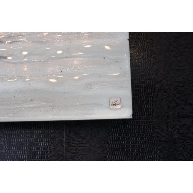 Gray Alex Turco Artwork Emerge 84" X 36" For Sale - Image 8 of 13