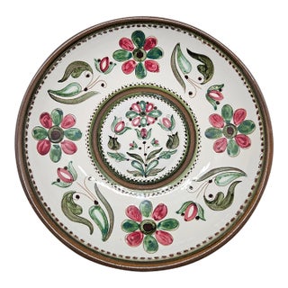 Gebruder Haas Handarbeit Liechtenstein Mid Century Pottery Bowl For Sale