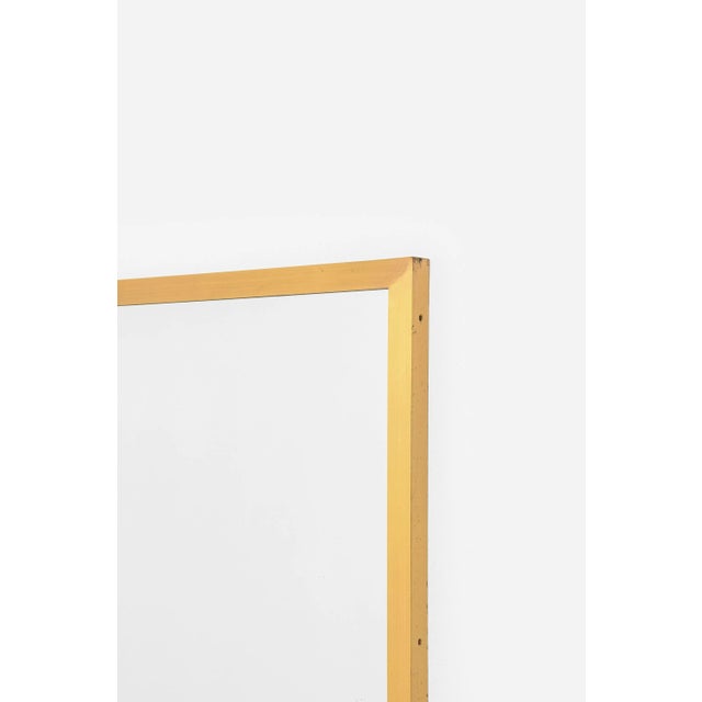 Large Mirror in Brass, 1960's Additional Information: Material: Brass Style: Mid century, Scandinavian Produced by Glas...