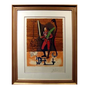 1980s "Christopher Columbus Discovers America" Figurative Signed Print, Framed