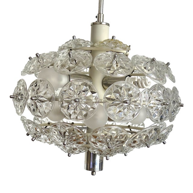Vintage Sputnik Dandelion Chandelier from Veb Deutsche Werkstätten Hellerau, 1960s For Sale