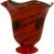 Art Nouveau Vintage Hand Blown Studio Art Cased Glass Heart & Vine Ruffled Applied Bottom Vessel C. 1970s For Sale - Image 3 of 7