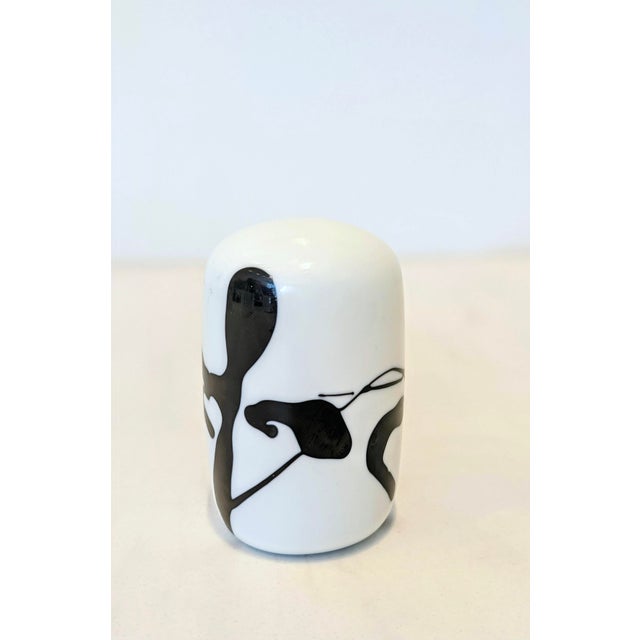 Abstract Vintage Cased Art Glass Paperweight, Black on White, C. 1970s-80s For Sale - Image 3 of 5