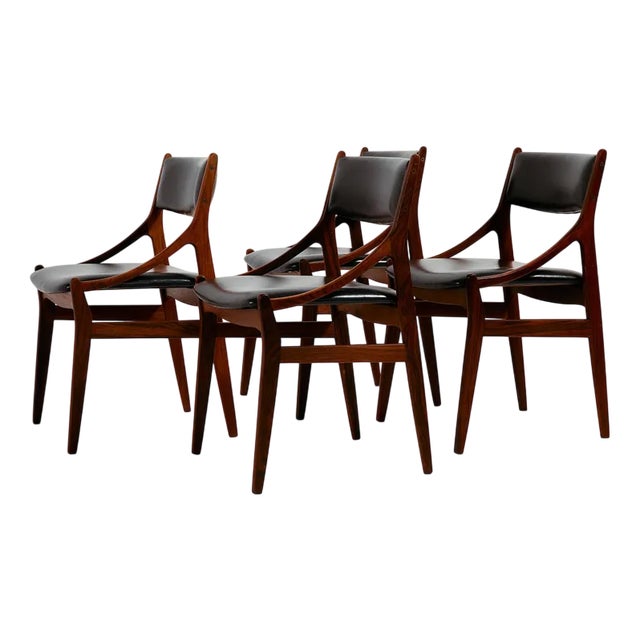 Rosewood Dining Chairs by Vestervig Eriksen for Brdr. Tromborg, Set of 4 For Sale