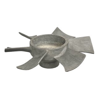 Helical Vase in Cast Aluminum, 1950s For Sale