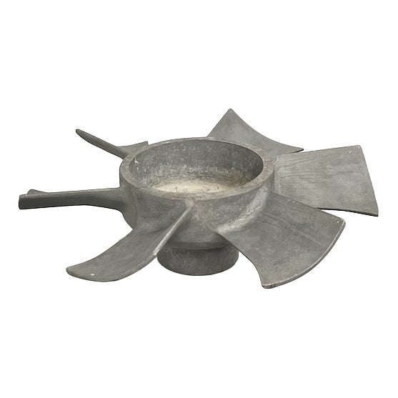 Helical Vase in Cast Aluminum, 1950s For Sale