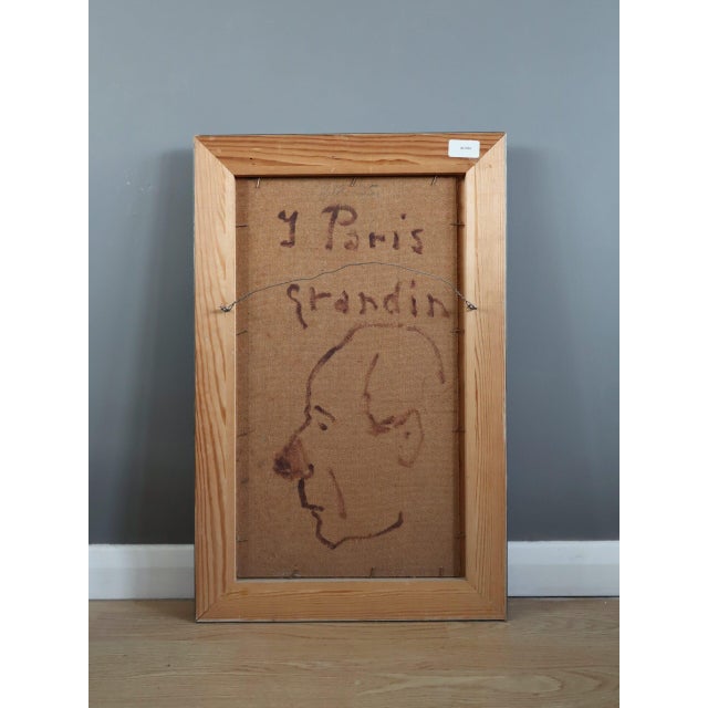 Mid-Century Modern 'Cafe Corner' Vintage Swedish Original Figurative Interior Oil Painting, Framed For Sale - Image 10 of 10