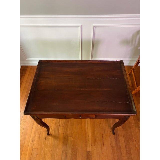 Wood Antique French Provincial Louis XV Style Mahogany Tea Table, Circa 1900 For Sale - Image 7 of 15