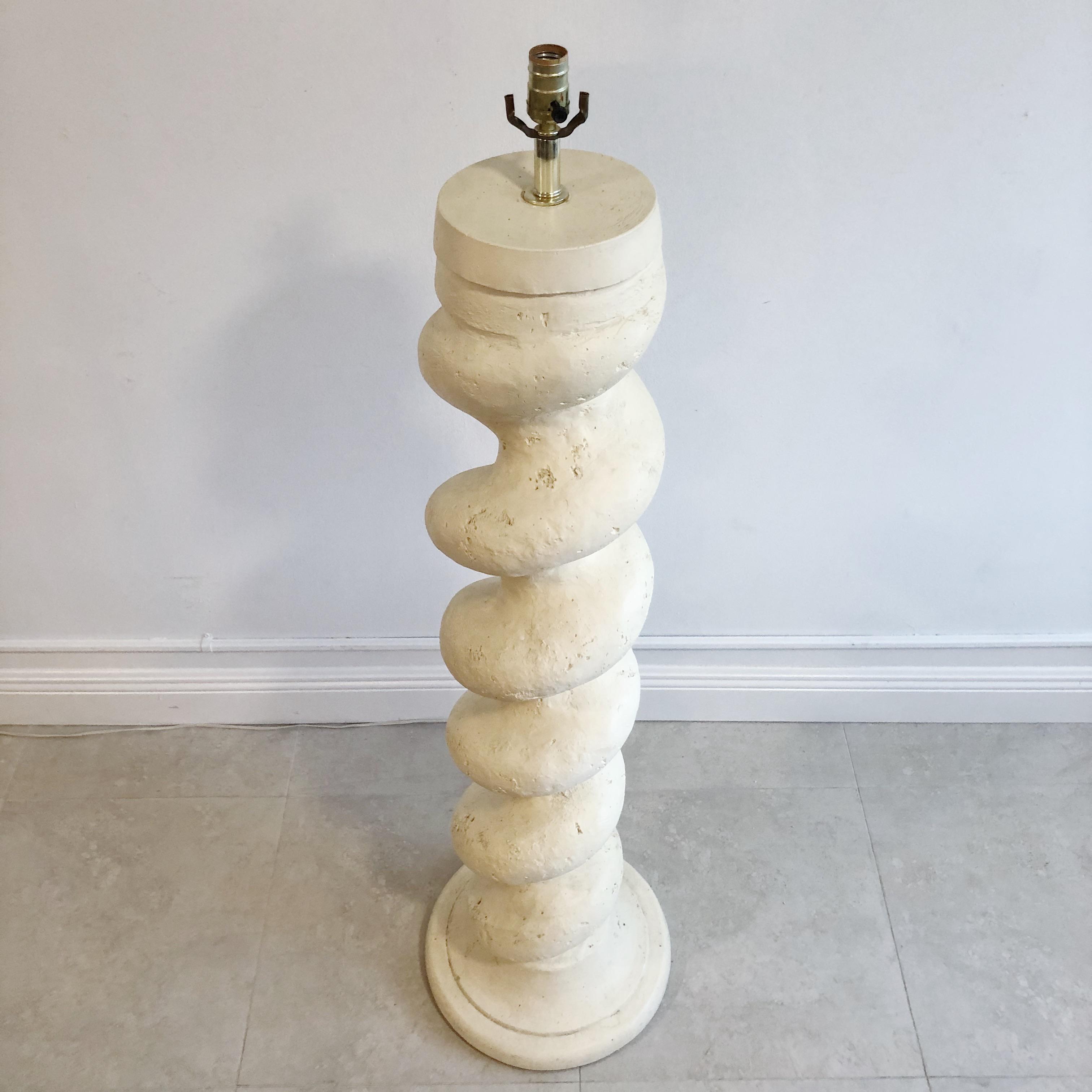 plaster floor lamp