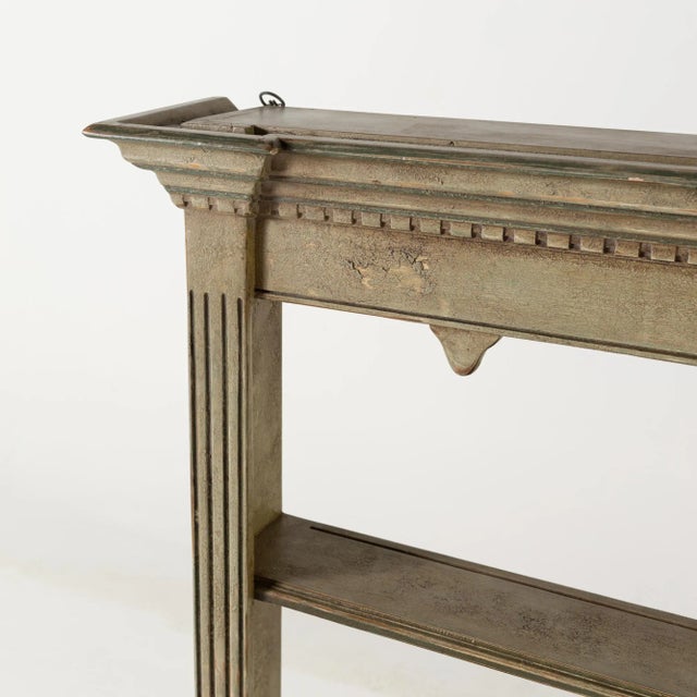 Khaki Vintage Wall Mounted Display Hutch With Drawer For Sale - Image 8 of 13