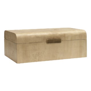Matthew Izzo Home Mira Burlwood and Antique Brass Decorative Box For Sale