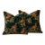 Game Show Emerald Designer Pillow Pair With Rust Cording – A 22" Pair For Sale
