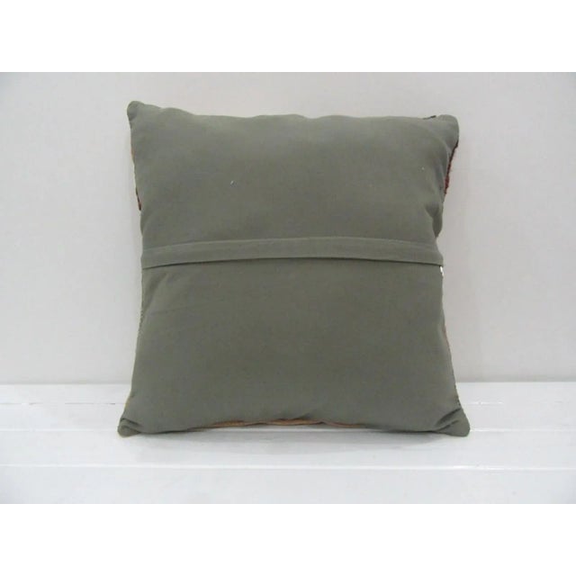 Turkish Handmade Patchwork Kilim Pillow Cover For Sale - Image 3 of 4