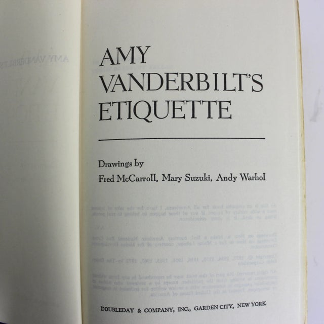 Black 1972 Amy Vanderbilt’s Etiquette the Guide to Gracious Living Hard Cover Book Hardcover For Sale - Image 8 of 11