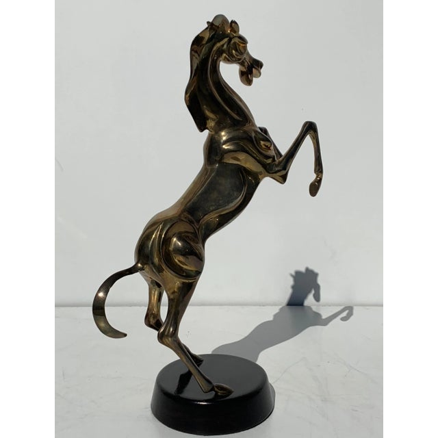 Art Nouveau style brass horse sculpture in the manner of Curtis Jere.