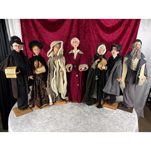 Textile The Grand Victorian Ensemble: 7 Large Jacqueline Kent Carolers (2003-2006) | Boxes & COAs Included For Sale - Image 7 of 15