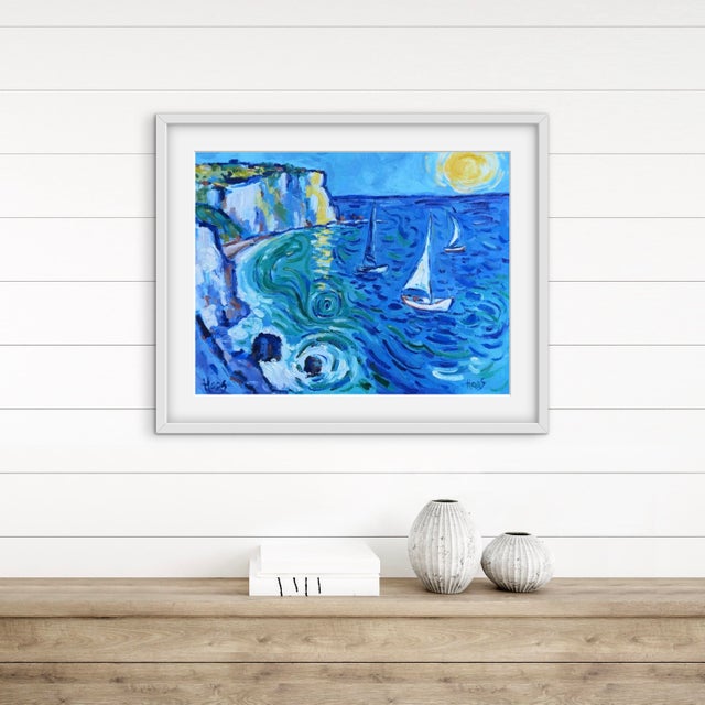 2020s Sail Away With Me - Modern Impressionist Oil Painting Seascape For Sale - Image 5 of 8