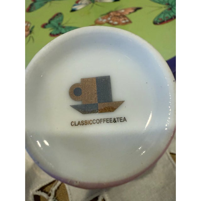 Ceramic Classic Coffee &Tea Butterfly Porcelain Set 6 pcs with original box For Sale - Image 7 of 10