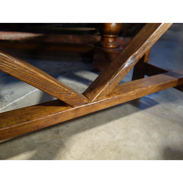 Contemporary 17th Century Style Antique Reproduction Italian Chestnut Capretta Writing Desk For Sale - Image 12 of 12