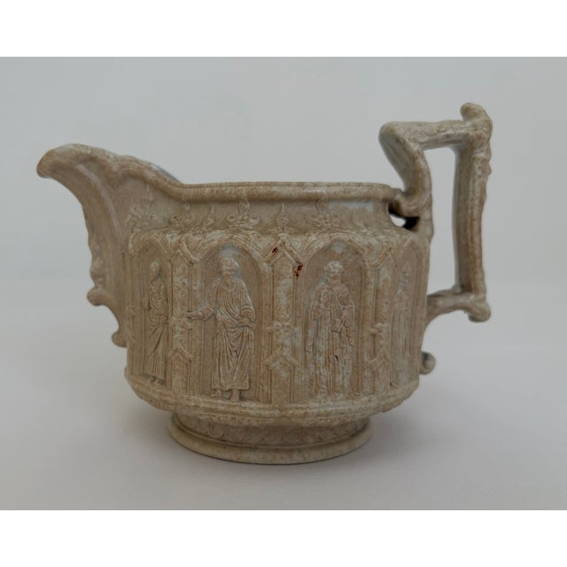 Antique Charles Meigh Apostle Jug, Gothic Revival Stoneware, England For Sale - Image 13 of 15