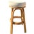 Rattan Double Strand Arched Barstool With Ivory Upholstered Plush Seat, Pair For Sale - Image 10 of 12