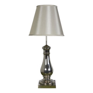1940s Nickel Plated Balustrade Table Lamp For Sale