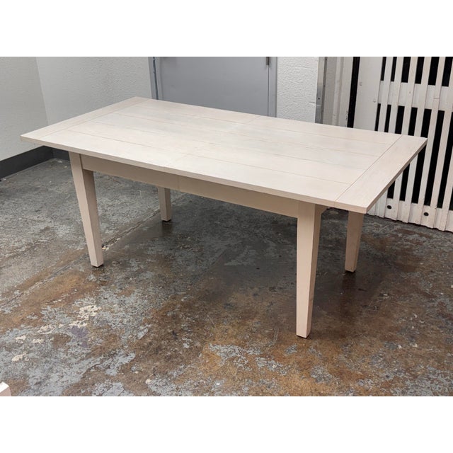 2010s Serena & Lily Beach House Extension Dining Table in Saltwashed Oak For Sale - Image 5 of 12
