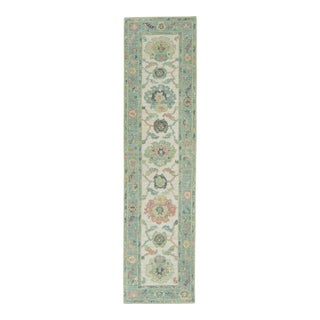 Turkish Oushak Rug 2'8" x 10'4" #20259 For Sale