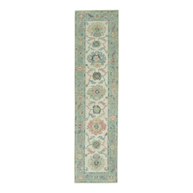 Turkish Oushak Rug 2'8" x 10'4" #20259 For Sale